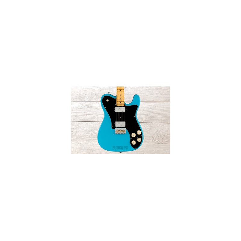 Fender American Professional II, Telecaster Deluxe, Miami Blue, Guitarra eléctrica con case