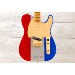 Fender Buck Owens Telecaster, Red, Silver and Blue Sparkle, Guitarra Eléctrica